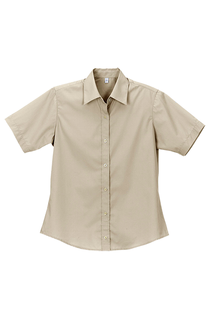 Button-Downs | Short Sleeve Poplin Shirt for Women | Vantage