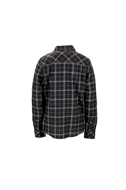 Style 1974 in Charcoal With Light Grey Check, back view