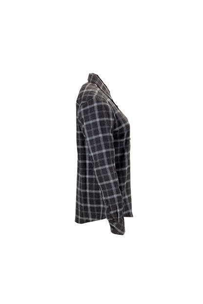 Style 1974 in Charcoal With Light Grey Check, right view