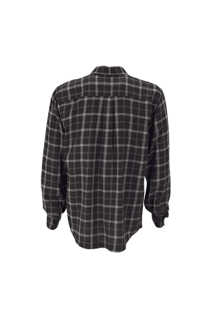 Style 1979 in Charcoal With Light Grey Check, back view