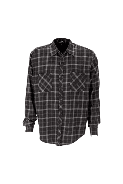Style 1979 in Charcoal With Light Grey Check, front view