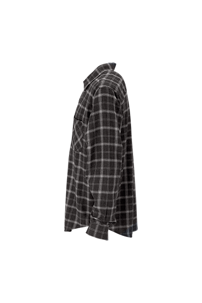 Style 1979 in Charcoal With Light Grey Check, left view