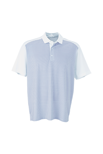 Style 2450 in White With Navy And Grey Stripes, front view