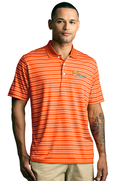 Download Polos | Men's Striped Jersey Golf Shirt | Vansport™