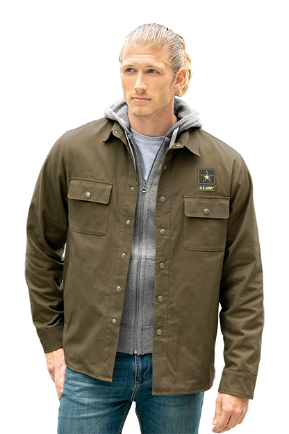 Model wearing style 7340 in Taupe Green