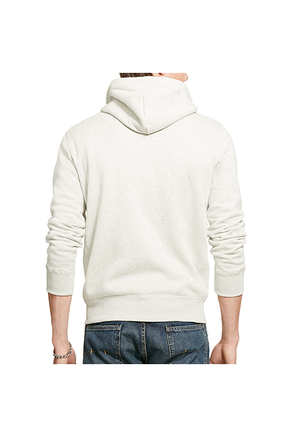 Style POLOK130 in Light Sport Heather, back view